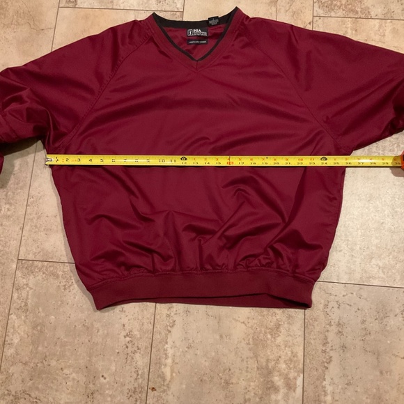 PGA Tour Mens Sz L Golf Pullover Maroon Long Sleeve V-Neck Zip Off Sleeve - Picture 8 of 13